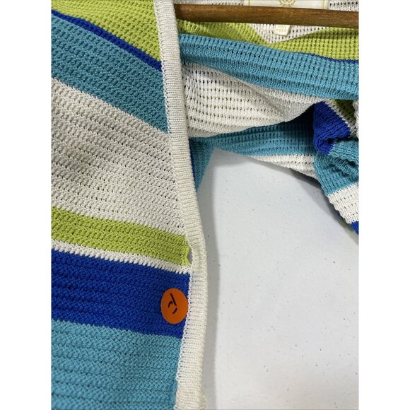 St John‎ Sports Knits Womens Tank Top/Cardigan Set Size S/M Striped Button Up - Picture 14 of 16